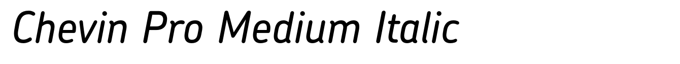 Chevin Pro Medium Italic